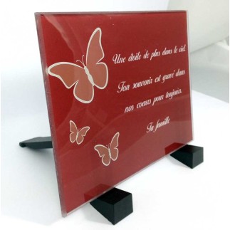 Plaque Funéraire Plexiglass imprimée Papillons  
