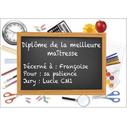 Diplome de la Meilleure Maitresse