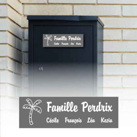 Plaque Boite aux lettres Palmier