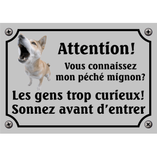 Plaque de rue chien de garde à personnaliser - Signalisation Portail Chien  Méchant