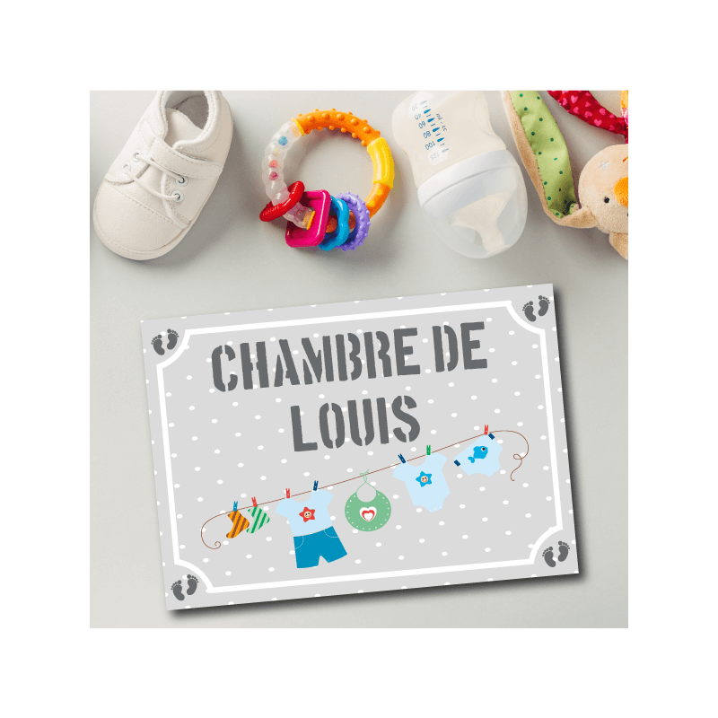 Plaque de chambre bébé linge Plaque de chambre bébé linge