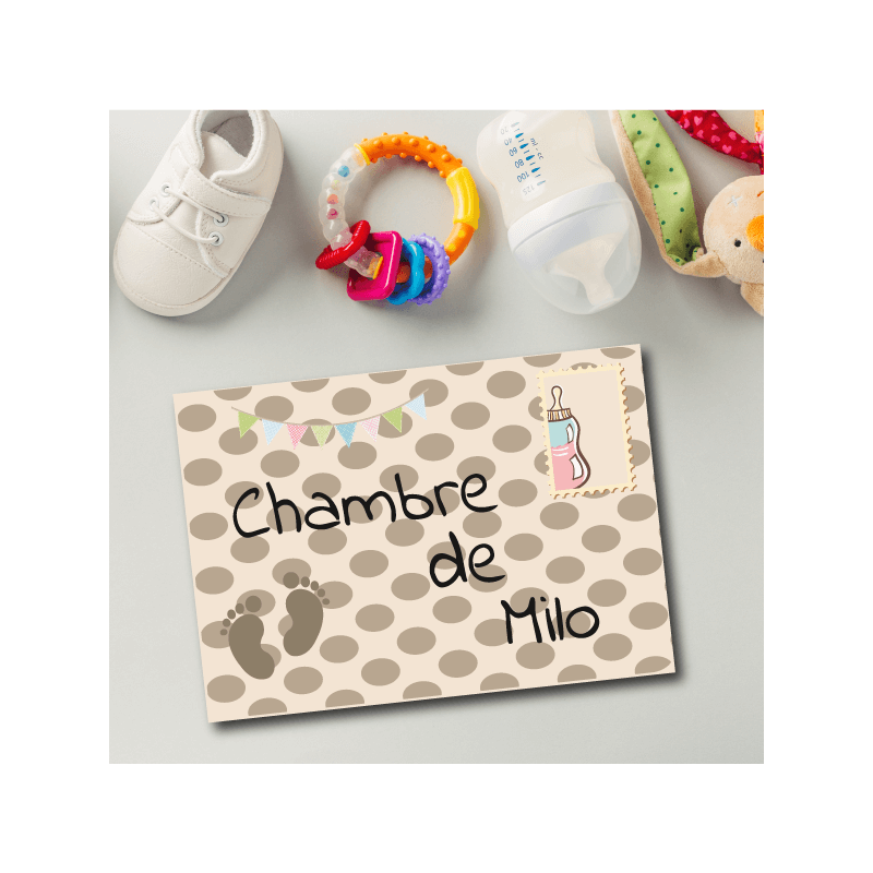 Plaque de chambre bébé pied