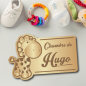 Plaque de Chambre Enfant Bois Girafe