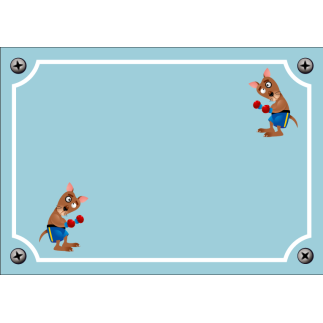 Plaque chambre enfant Boxe