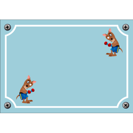 Plaque chambre enfant Boxe