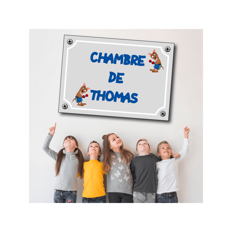 Plaque chambre enfant Boxe