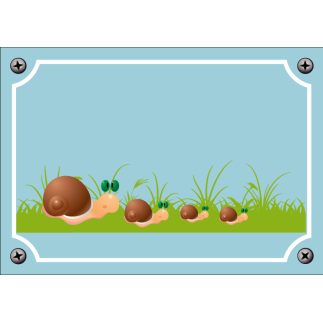 Plaque chambre enfant Escargot