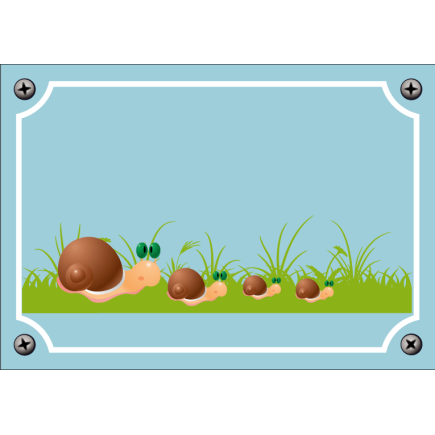 Plaque chambre enfant Escargot