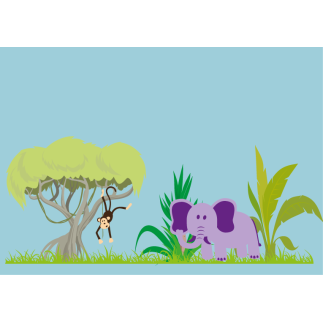 Plaque chambre enfant Jungle