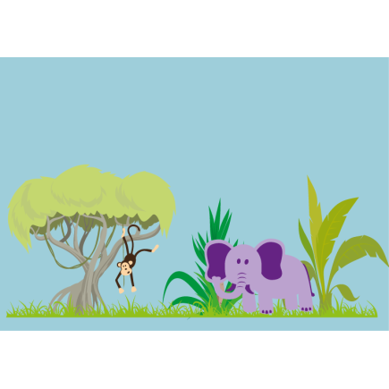 Plaque chambre enfant Jungle