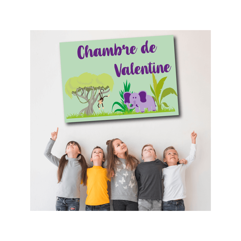 Plaque chambre enfant Jungle