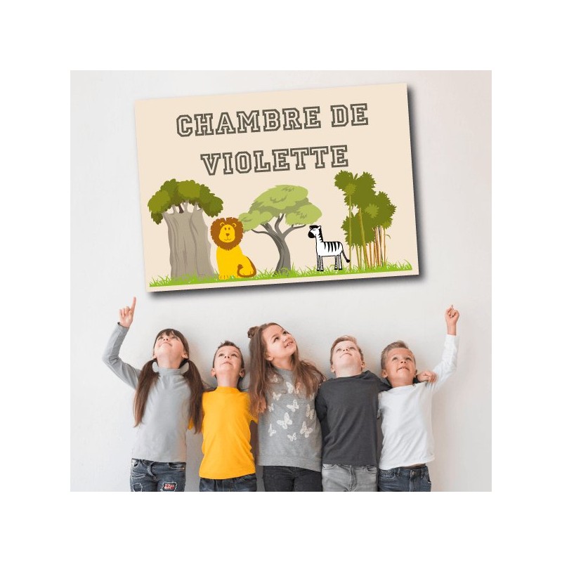 Plaque chambre enfant Safari