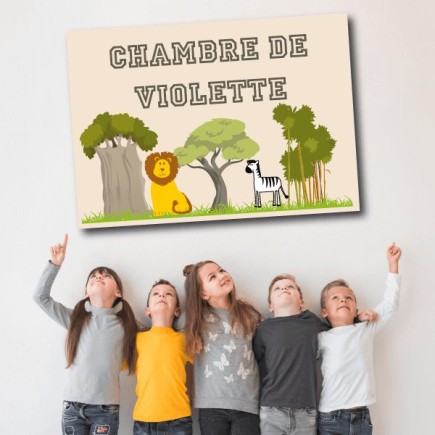 Plaque chambre enfant Safari