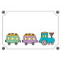 Plaque chambre enfant Train