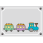 Plaque chambre enfant Train