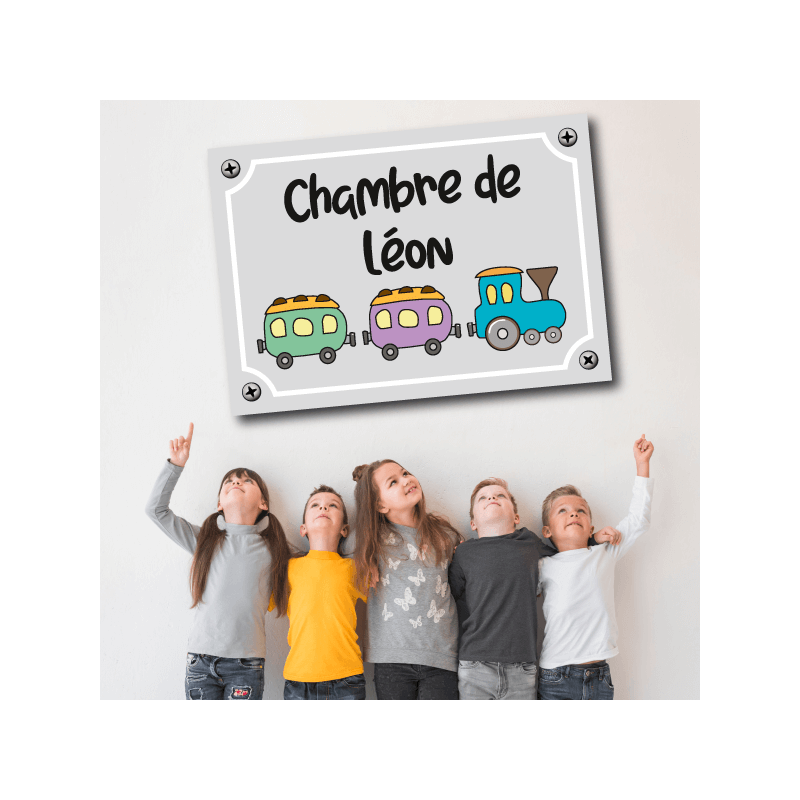 Plaque chambre enfant Train