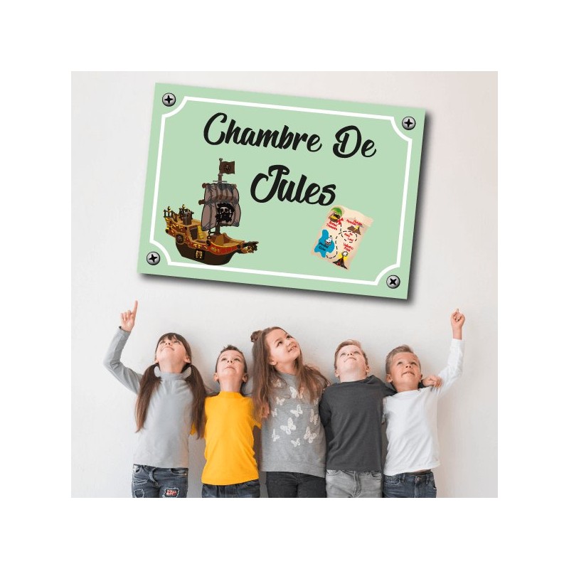 Plaque de chambre Pirate