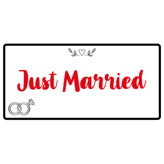 Plaque Mariage Just Married