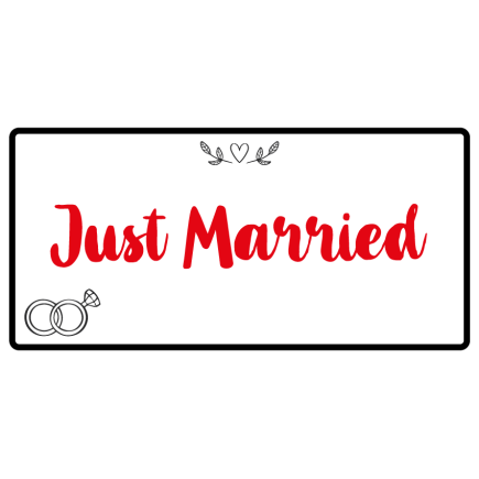 Plaque Mariage Just Married