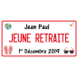 Plaque américaine Jeune Retraité