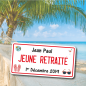 Plaque américaine Jeune Retraité