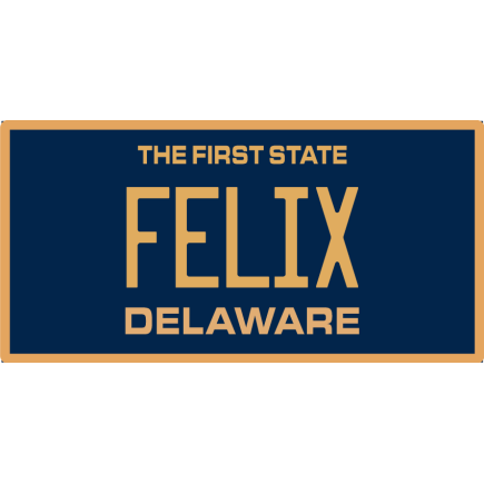 Plaque Immatriculation US Delaware à personnaliser
