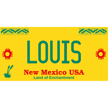 Plaque Immatriculation US New Mexico à personnaliser