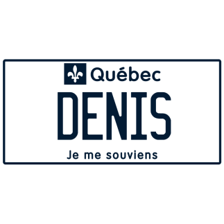 Plaque Immatriculation Québec à personnaliser