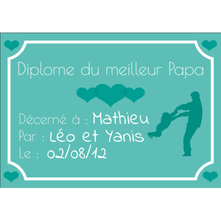 Diplome du Meilleur papa