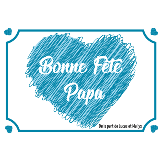 Plaque cadeau Coeur pour Papa