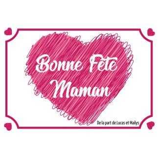 Plaque cadeau Coeur pour Maman