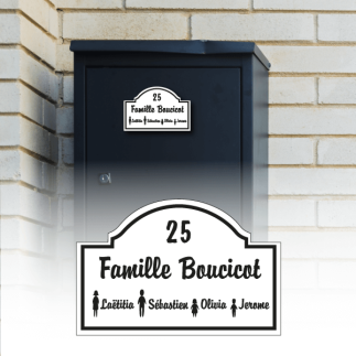 Plaque Boite aux lettres Fronton avec Pictogramme