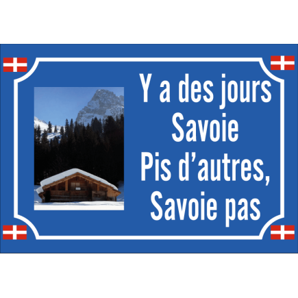 Plaque Humour Savoie