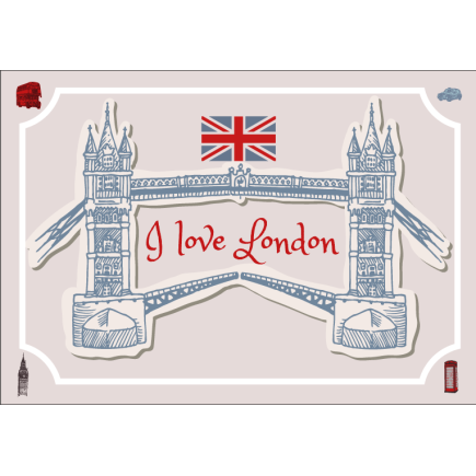 Plaque décoration thème London