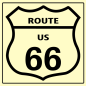 Plaque de décoration américaine Route 66