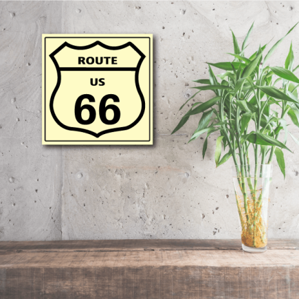 Plaque de décoration américaine Route 66