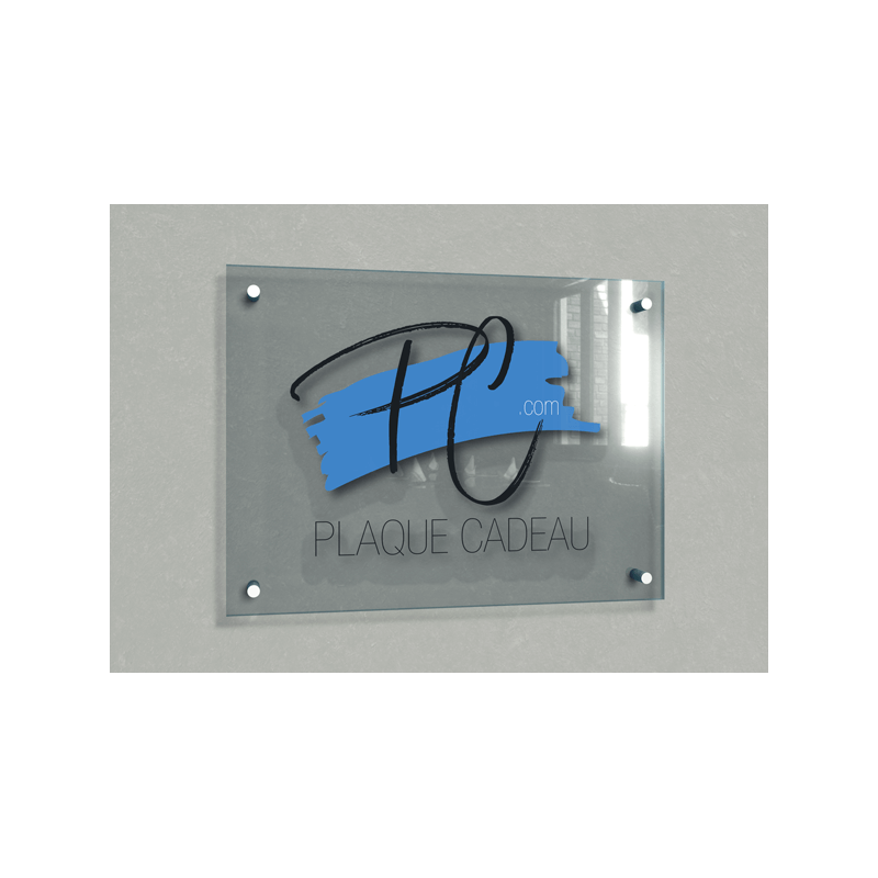 Plaque Plexi Transparent 30x20cm / 6 lignes