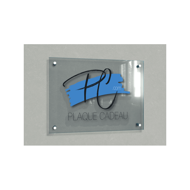 Plaque professionnelle en plastique gravée - 30 x 20 cm