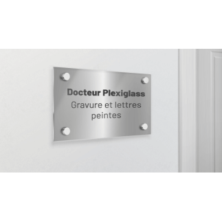 Plaque Plexiglass 5mm gravée 30 x 25 cm
