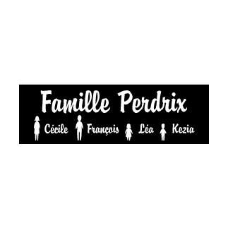 Plaque Boite aux lettres Pictogramme Famille