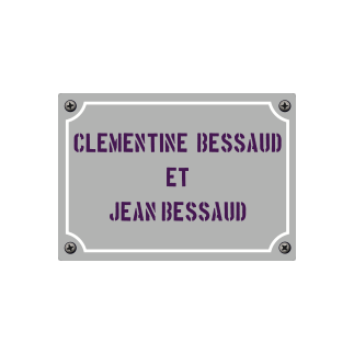 FEUILLET - 4 plaques de rue 27x19cm