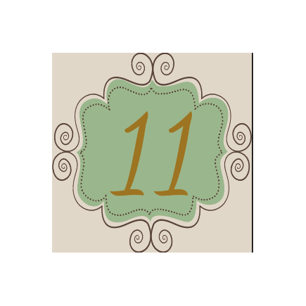 CHAVANEAU - 1 numéro de rue 10x10cm alu