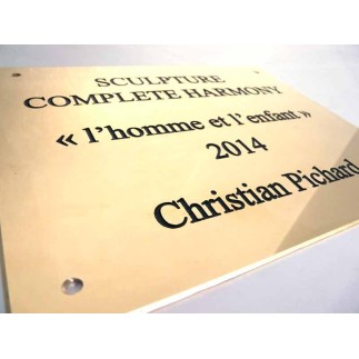 Plaque Laiton 1.5mm 20x5cm gravée