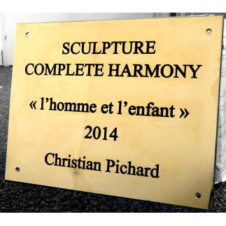 Plaque Laiton 1.5mm 30x10cm gravée 