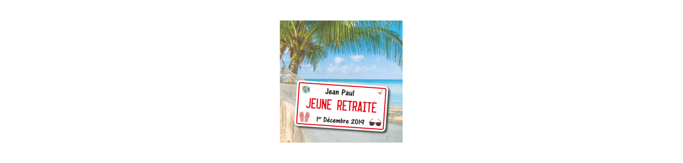 Plaque cadeau retraite humoristique à personnaliser - Création en ligne