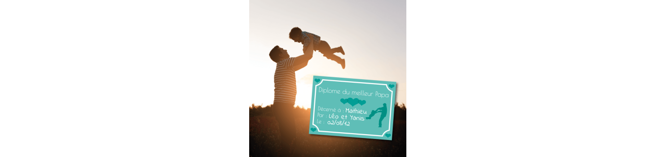 Plaque diplôme meilleur papa ou maman à personnaliser | Plaque Cadeau